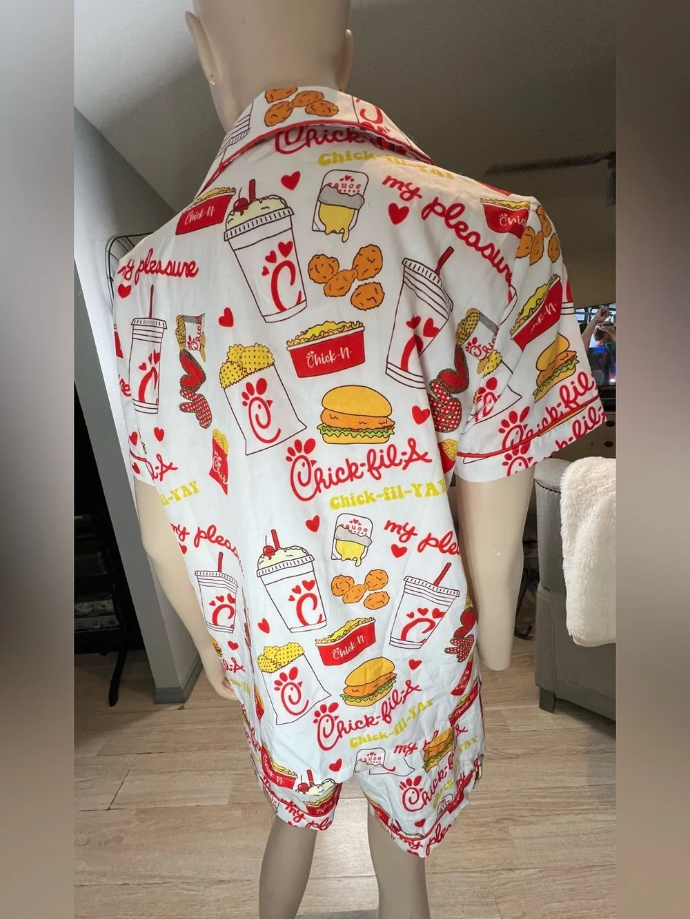 Chick-fil-A White & Red woman’s Pajama Set